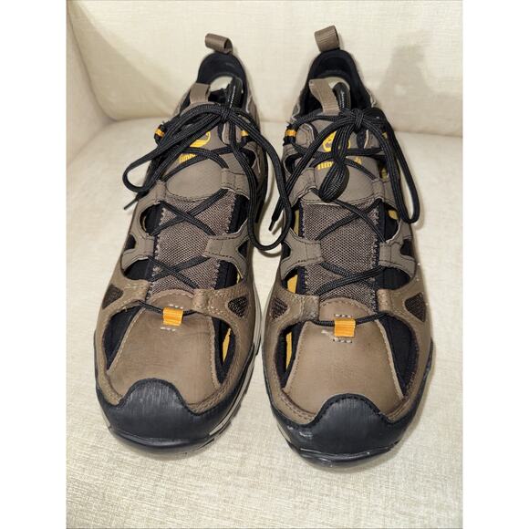 Timberland 8491 Brown Leather Sport Sandals Men’s US 11.5 Outdoor Adjustable EUC main image 4